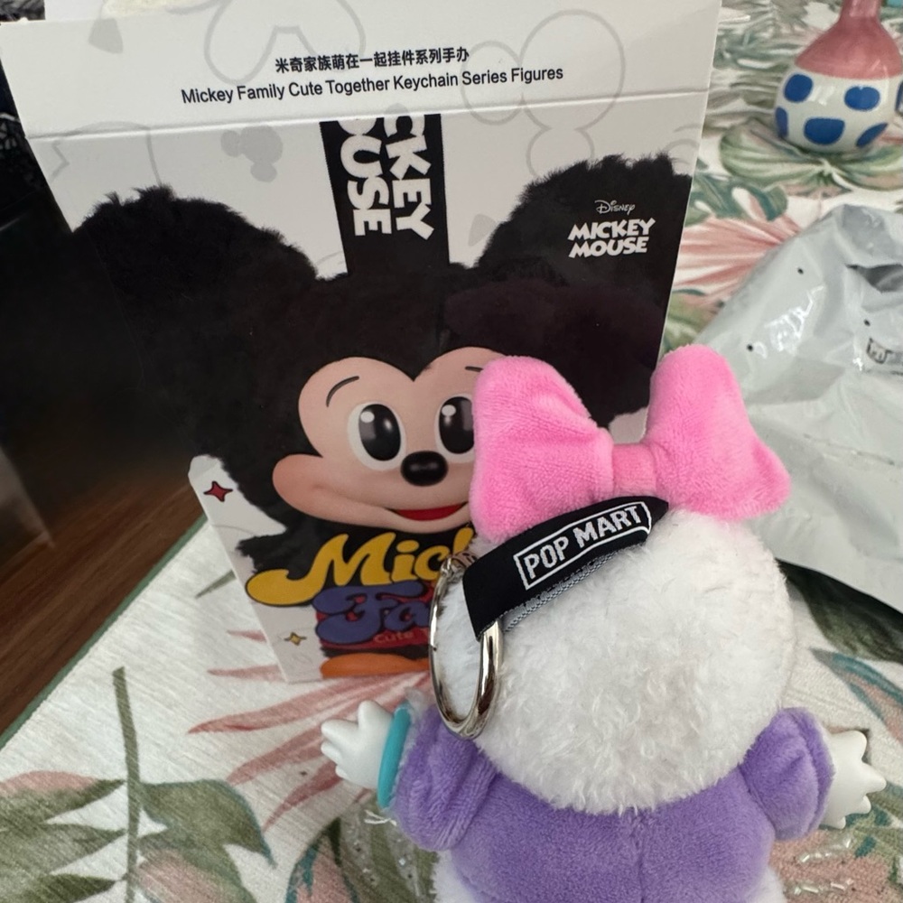 Disney 100% Authentic Pop Mart -Mickey Family- Daisy Duck Keychain - Picture 2 of 3